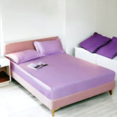 Elegant Silk fitted sheet -  Mauve